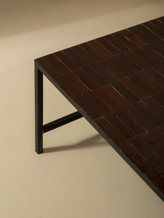 Mesa de centro Zellige marrón 120x80cm