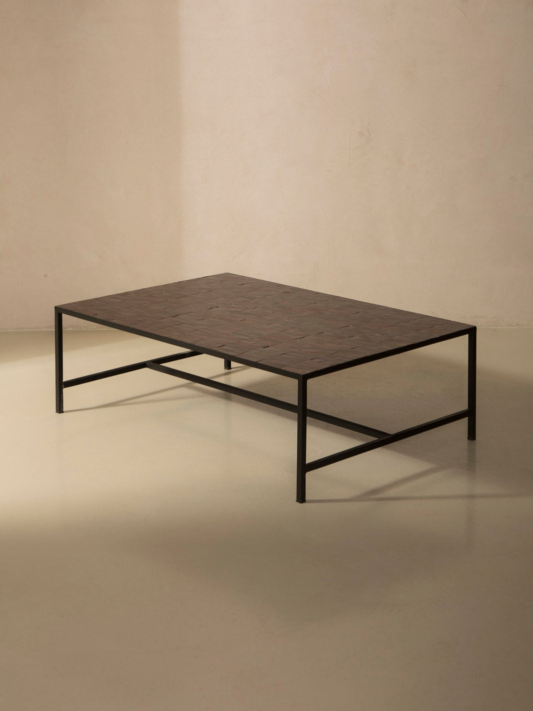 Mesa de centro Zellige marrón 120x80cm