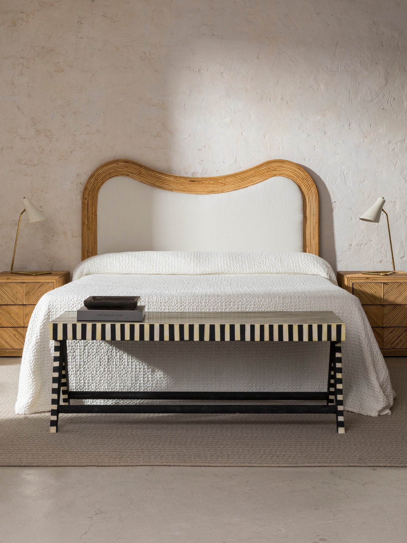 Cabecero Wave simétrico bambú
