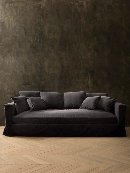 Omaanda Anthracite Velvet Sofa
