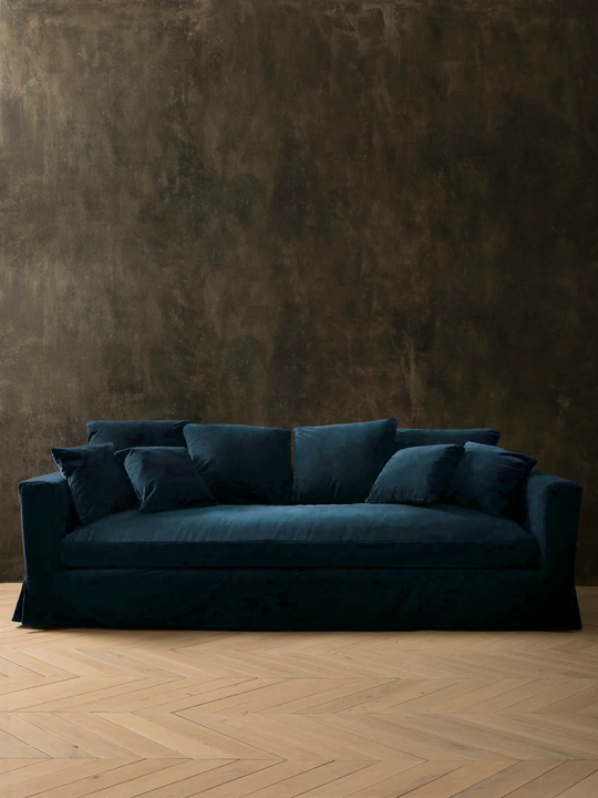 Omaanda Petrol Velvet Sofa