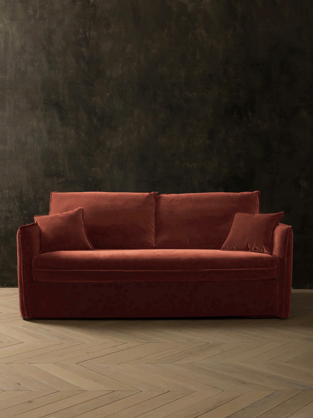 Urban Velvet Copper Sofa Bed