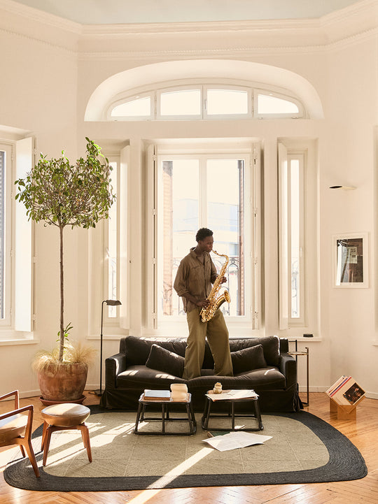 Velvet Antwerp Sofa Anthracite gray