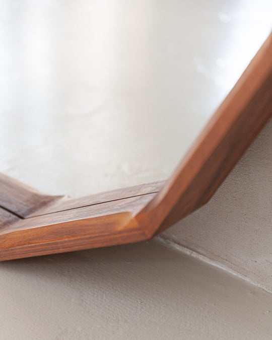 Rosewood Octagonal Mirror