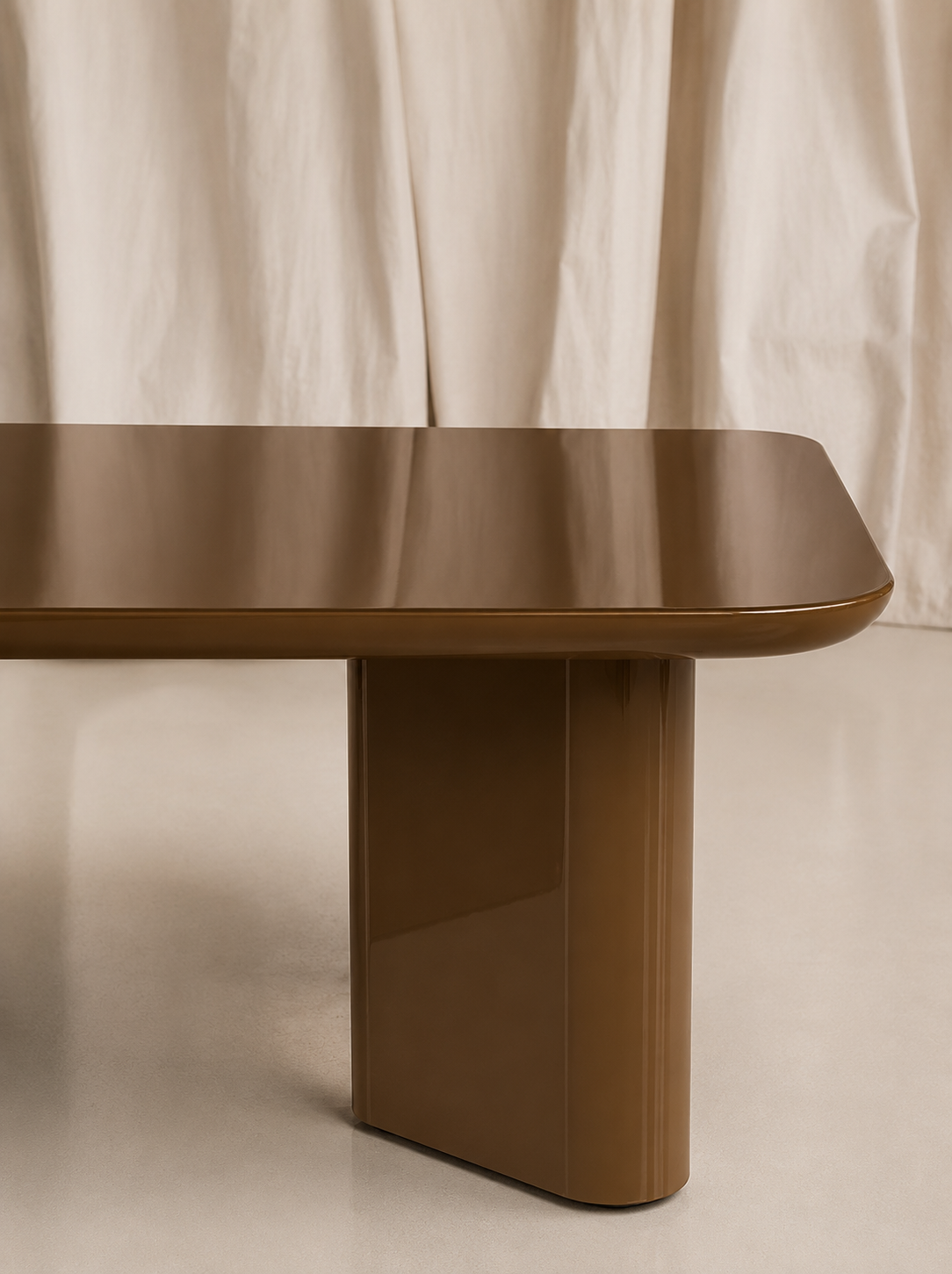 Caramel lacquered coffee table