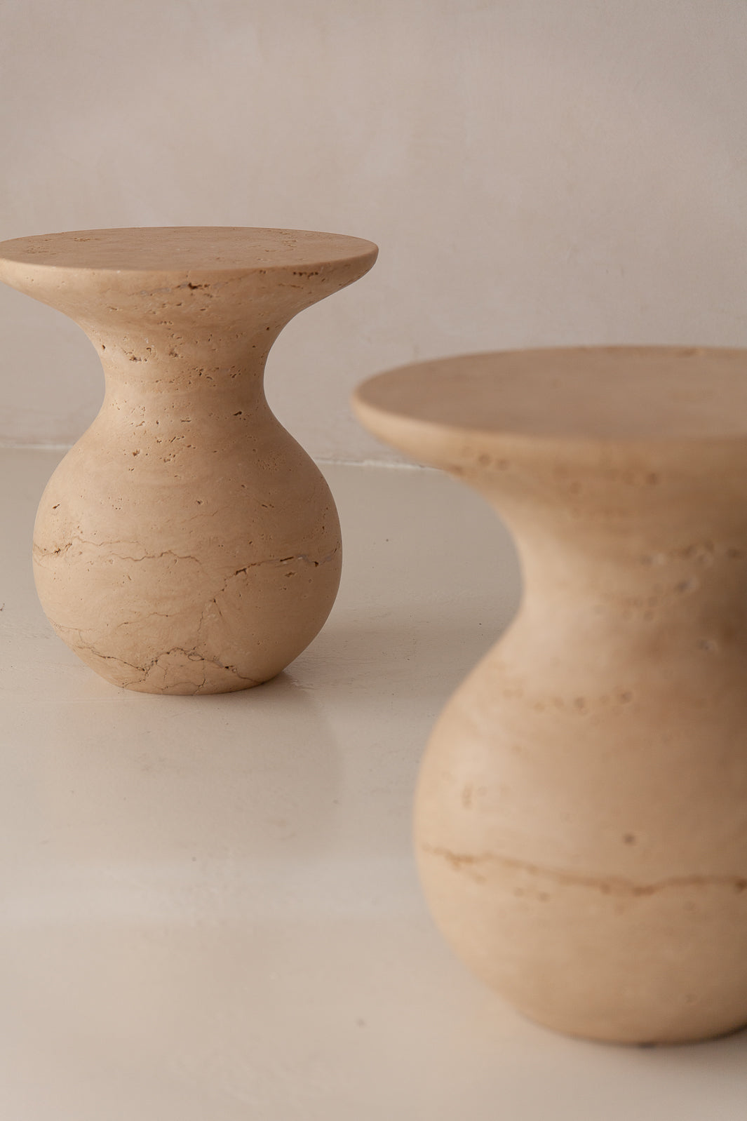 Baby Italia travertine side table