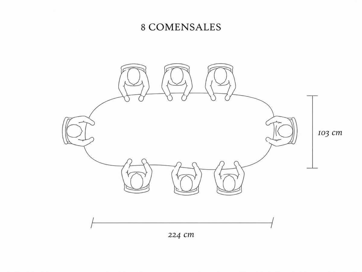Travertine marble organic table 230x103cm