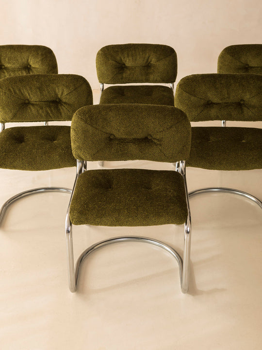 Set of 6 Cromo Italia chairs from the 60s