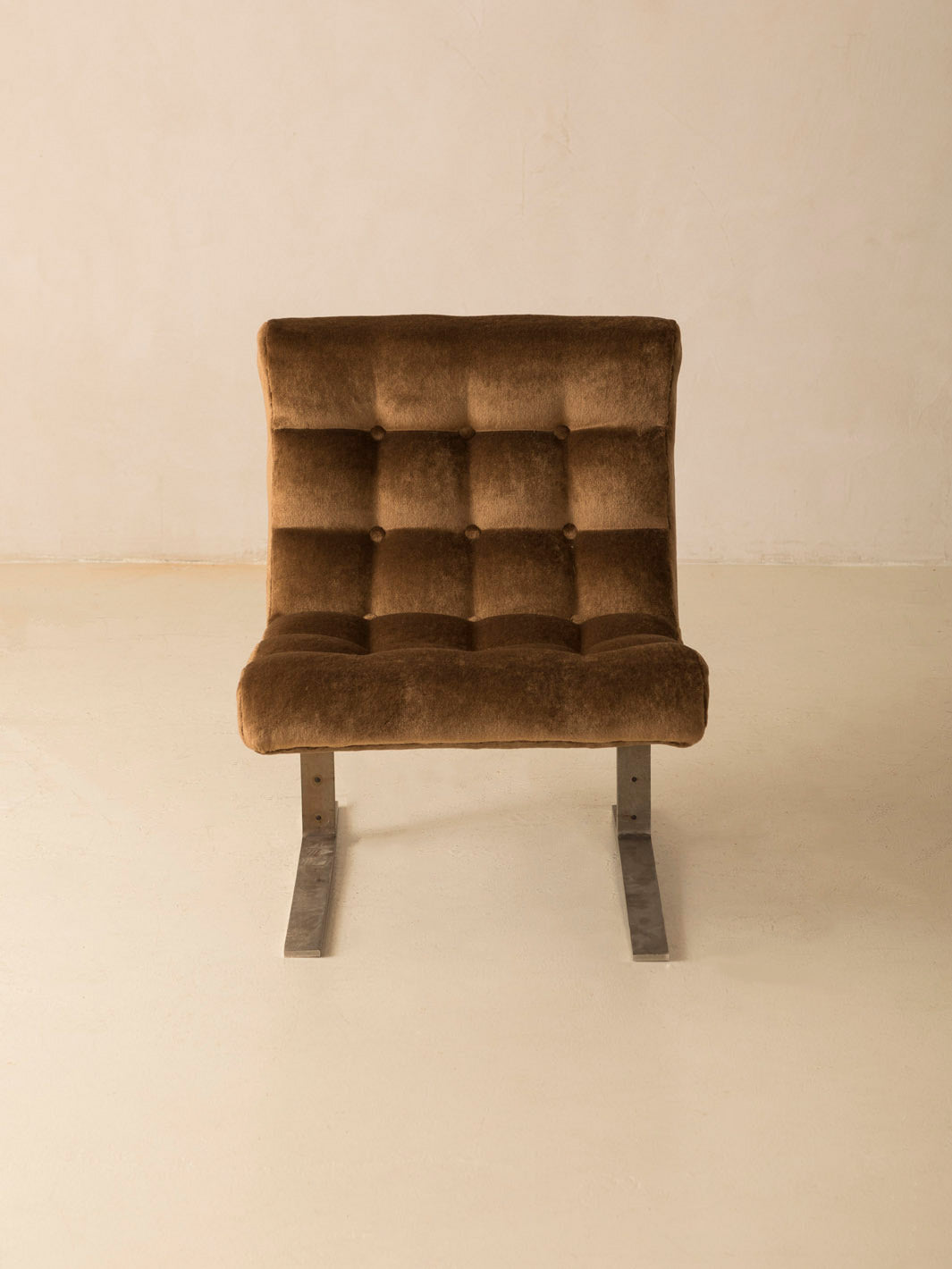 Fauteuil chromé Italie années 70