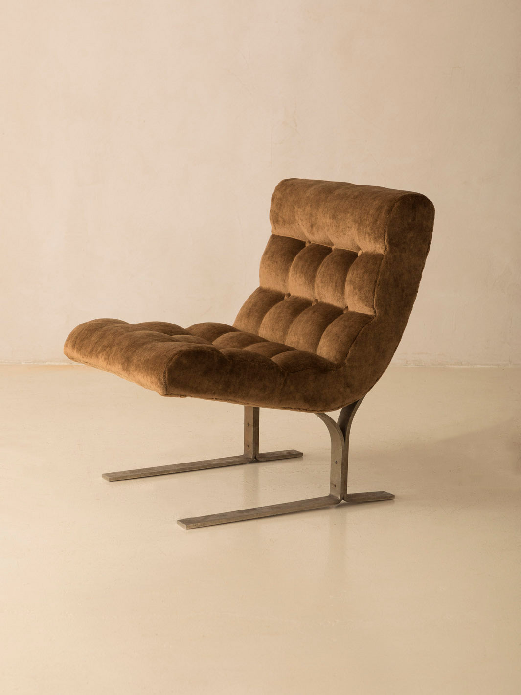 Fauteuil chromé Italie années 70