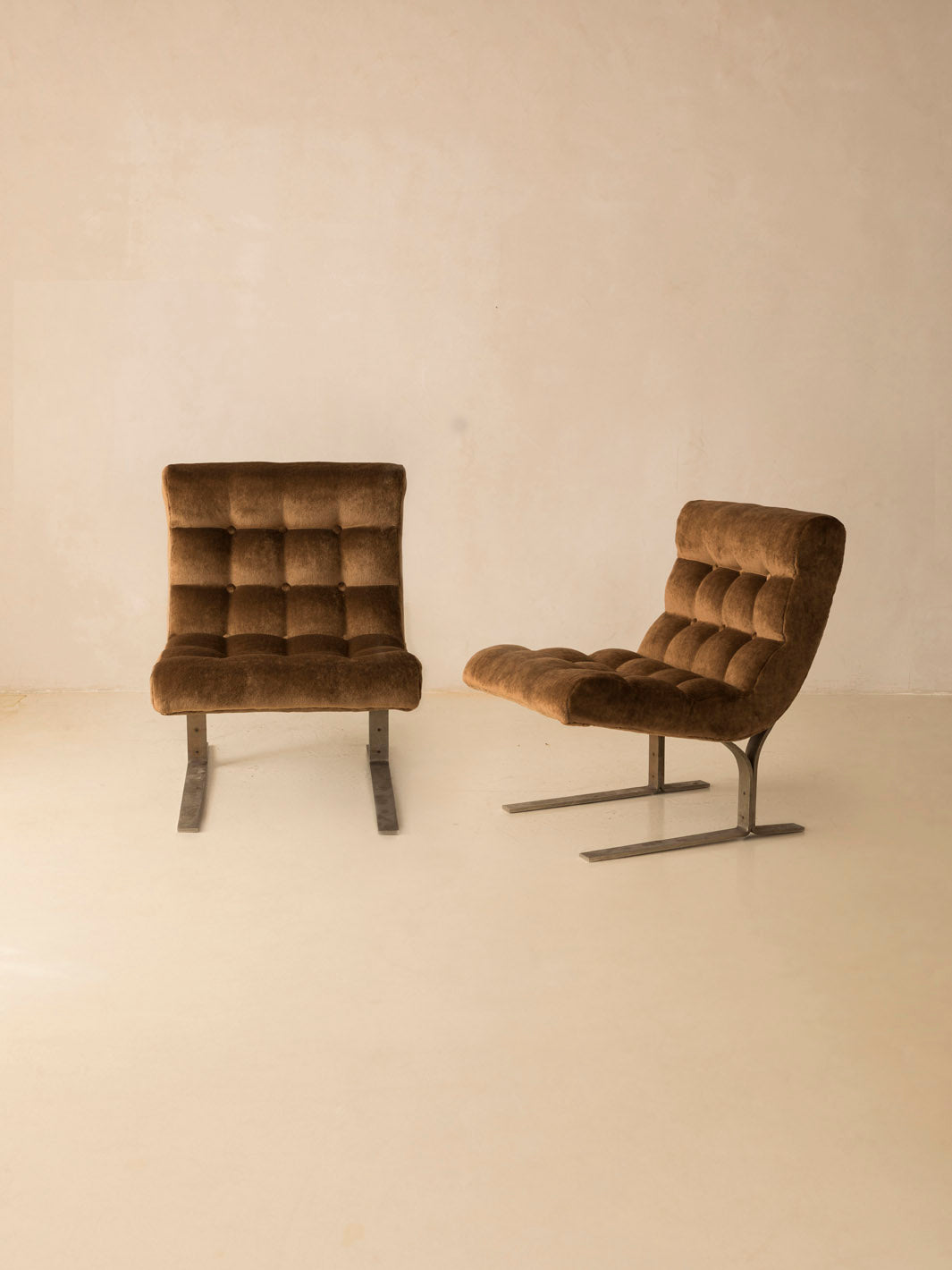 Pair of Cromo Italia armchairs from the 1970s