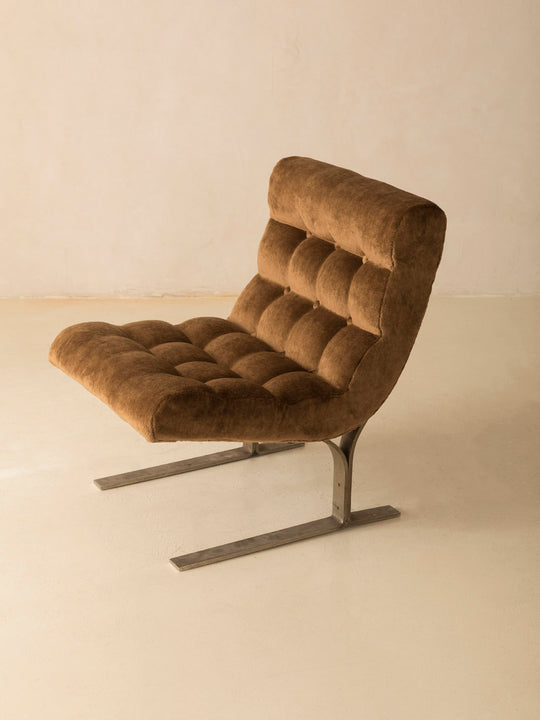 Fauteuil chromé Italie années 70