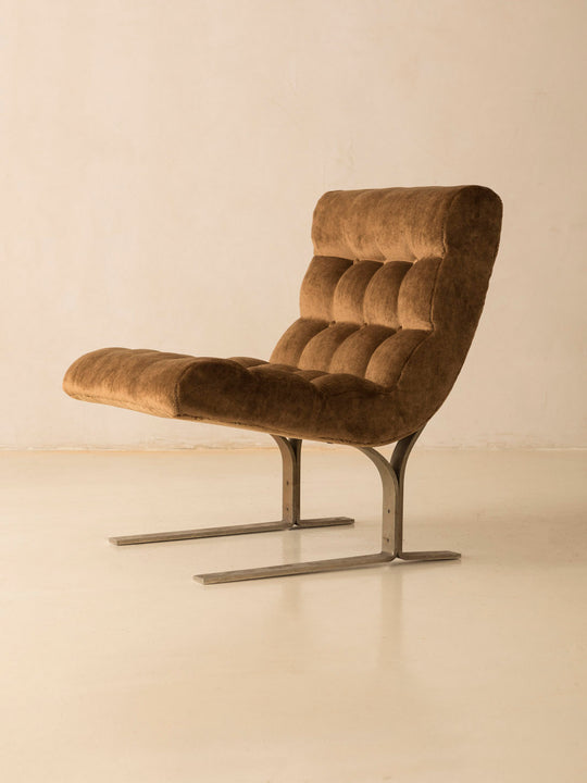 Fauteuil chromé Italie années 70