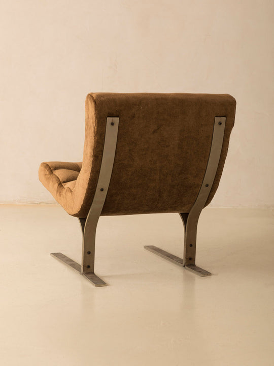 Fauteuil chromé Italie années 70