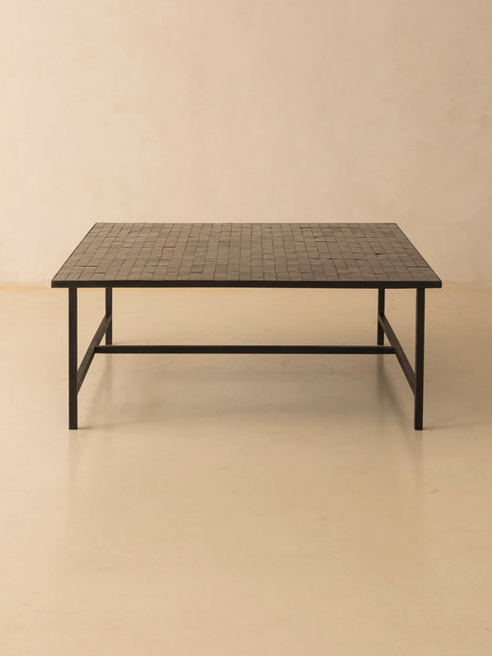 Coffee table Zellige black 100x100cm