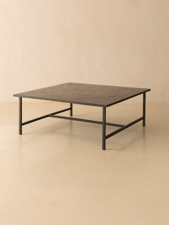 Coffee table Zellige black 100x100cm