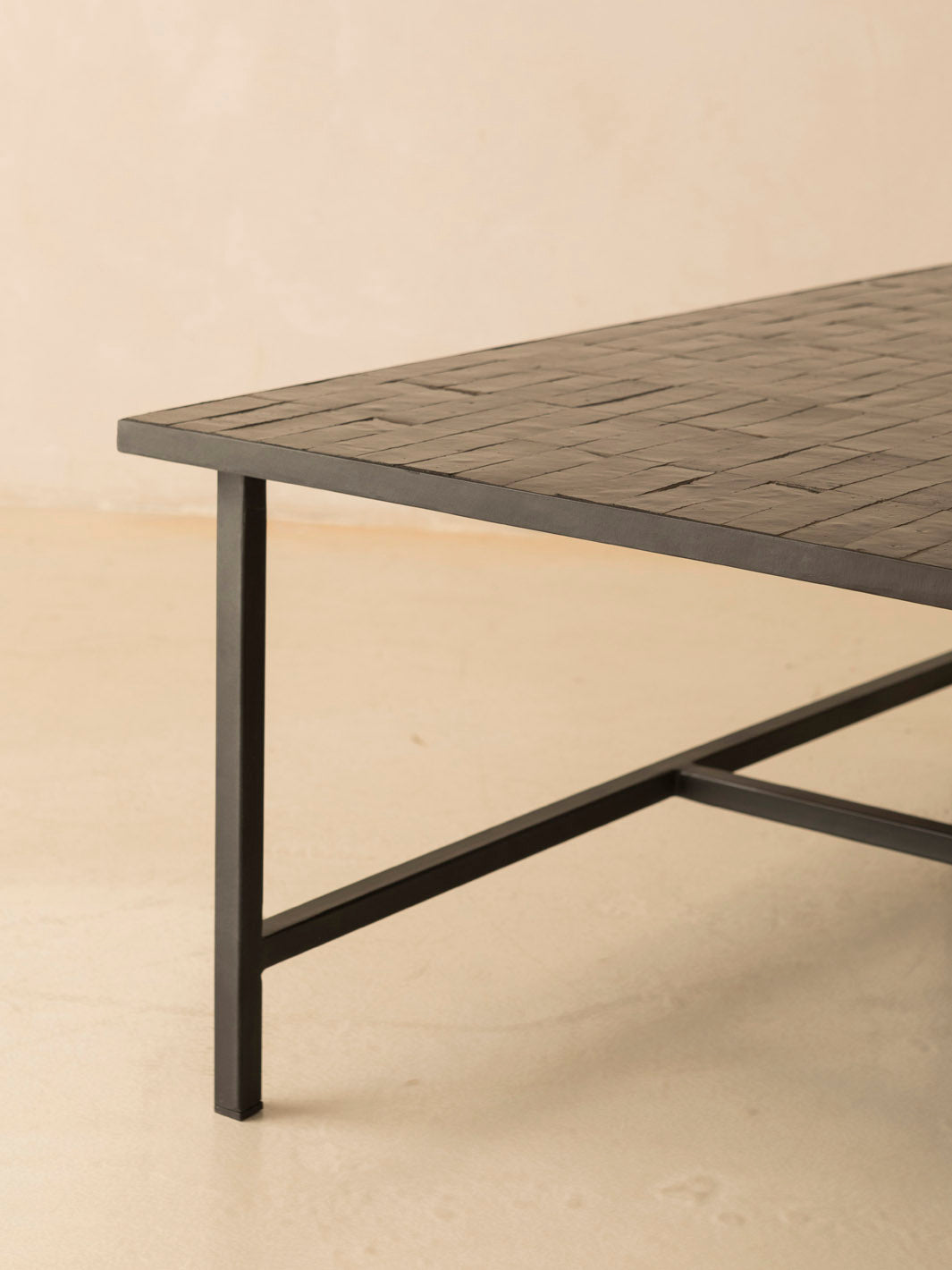 Coffee table Zellige black 100x100cm