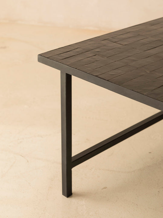 Coffee table Zellige black 100x100cm