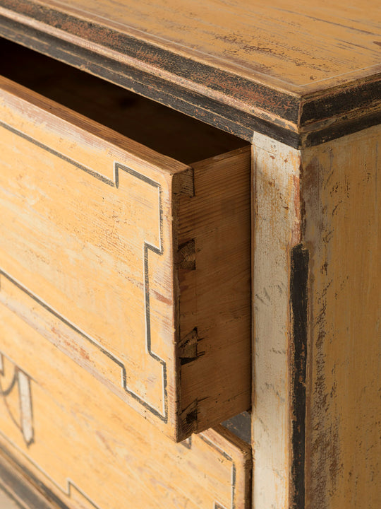 Yellow Chest of Drawers, 19th Century 