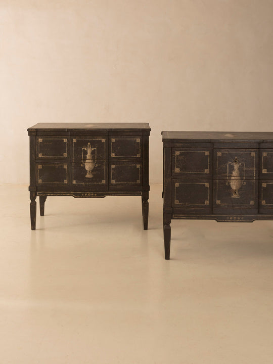 Black Bavarian Chest of Drawers 