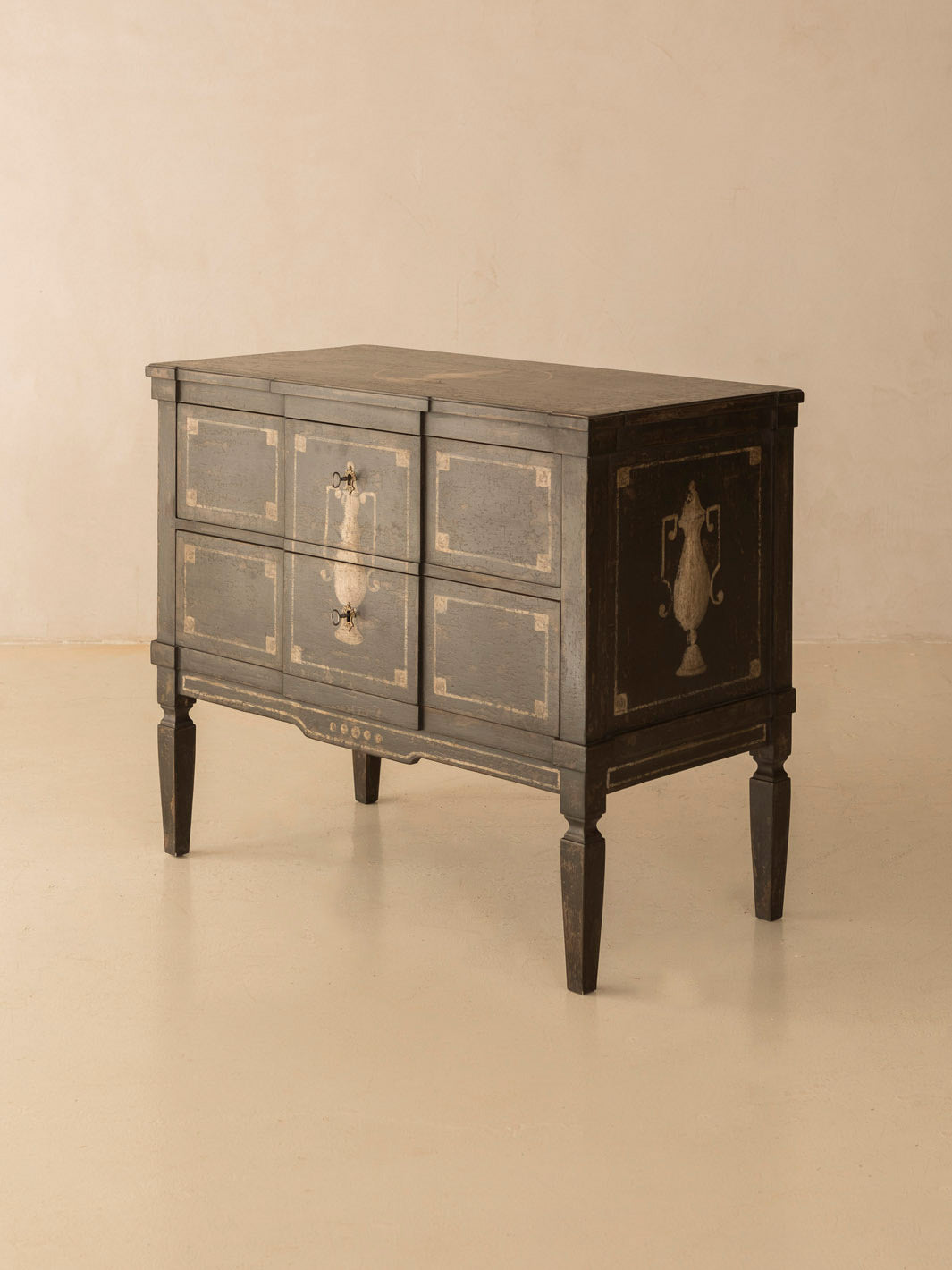 Black Bavarian Chest of Drawers 