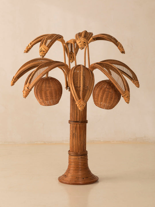 Palm Tree Rattan table lamp