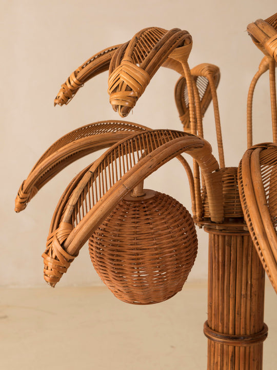 Palm Tree Rattan table lamp