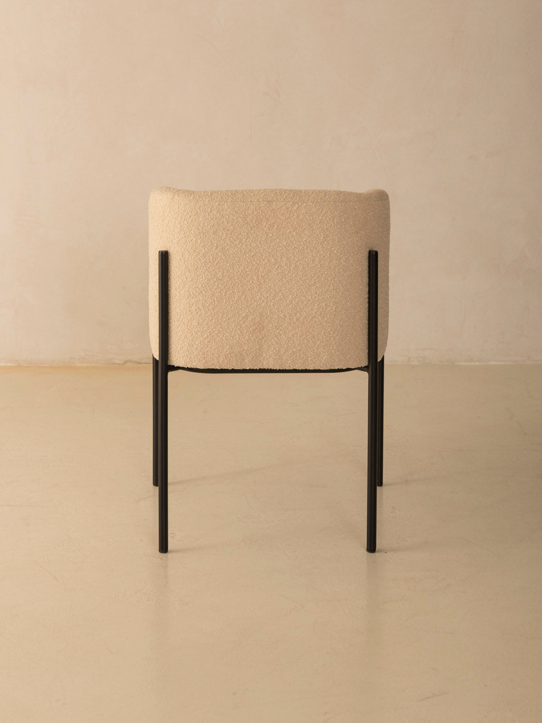 Karale chair in cream terry cloth.