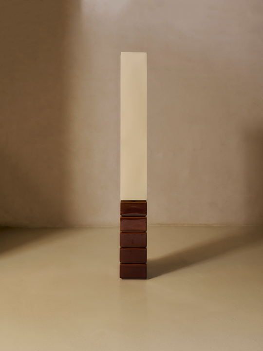 Tower floor lamp, noisette color