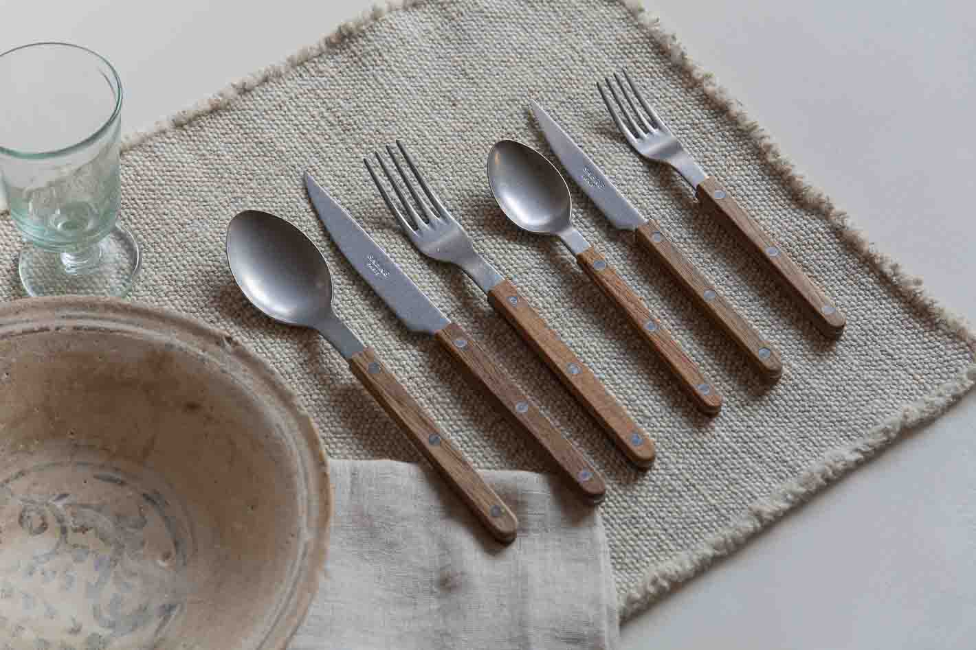 Cubertería Teca Bistrot 6 pax. Sabre Paris