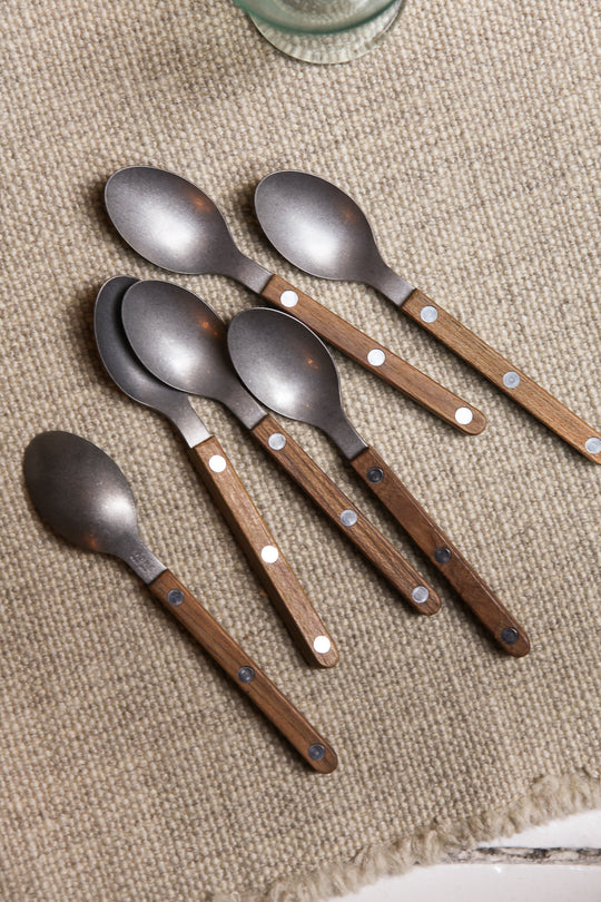 Set of 6 teak Bistrot spoons