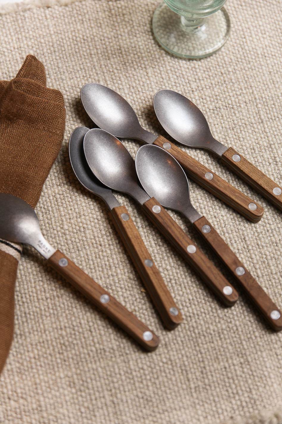 Set of 6 Bistrot cutlery in teck
