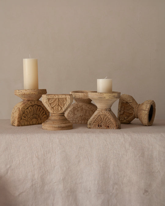 Torchon candle holder