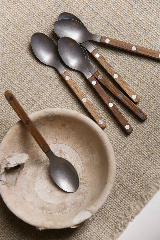 Set of 6 Bistrot Saber Paris teak spoons