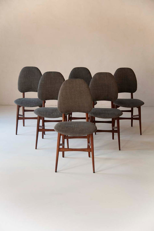 Suite with 6 Italian chaises des années 60