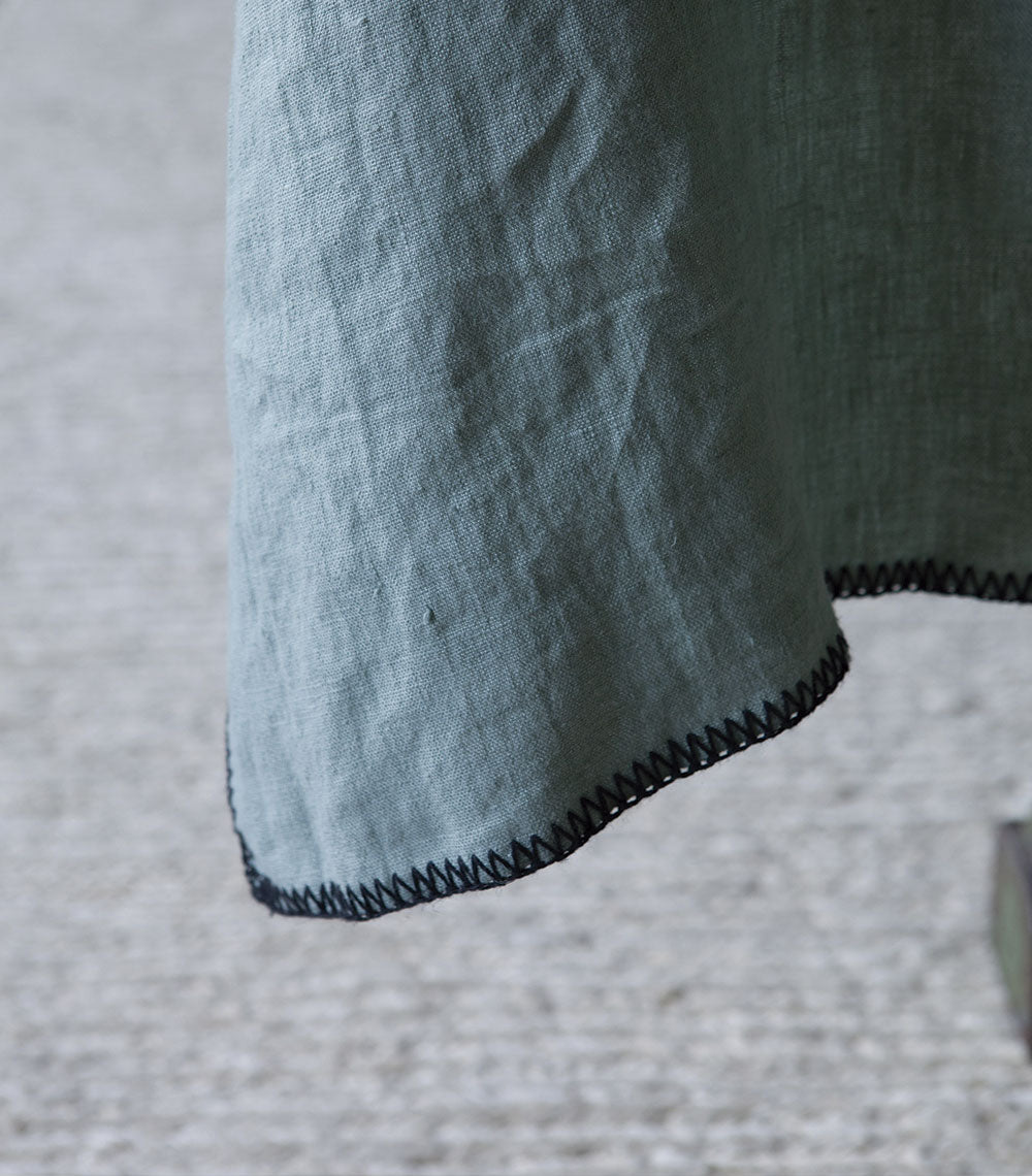 Celadon washed linen tablecloth 170x300cm
