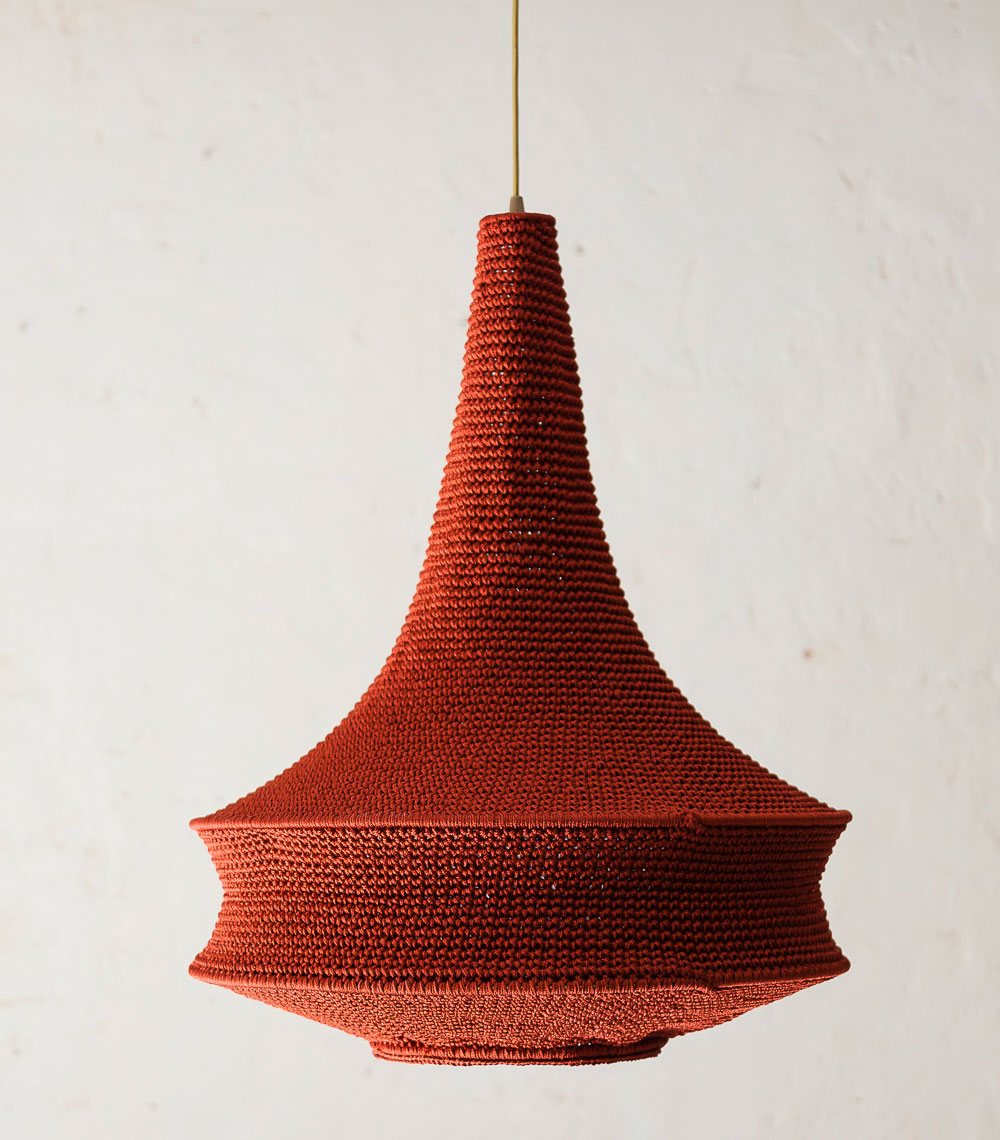Crochet lamp J color Hena Large