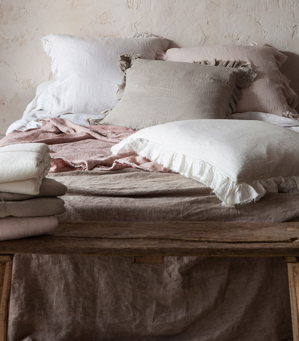 Duvet cover in natural washed linen Maison de Vacances