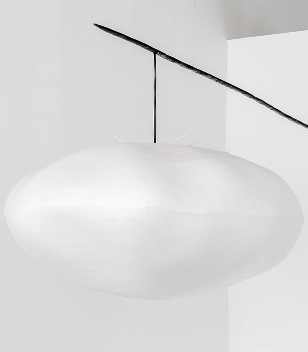 Cloud on branch wall lamp by Céline Wright