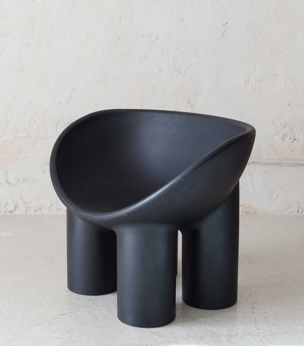 Roly Poly Armchair by Faye Toogood Black