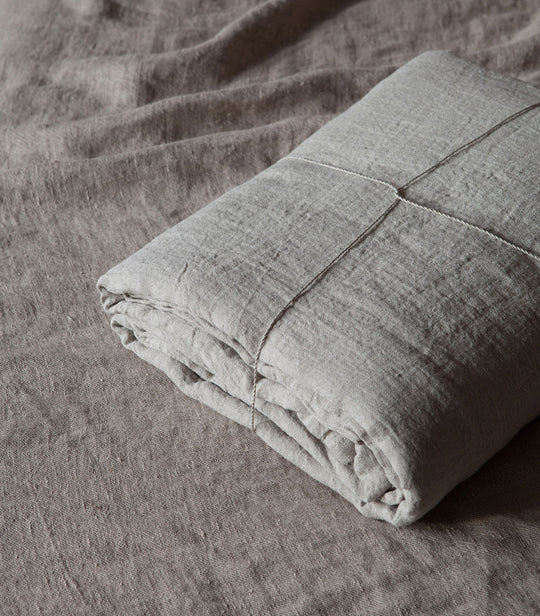 Duvet cover in natural washed linen Maison de Vacances