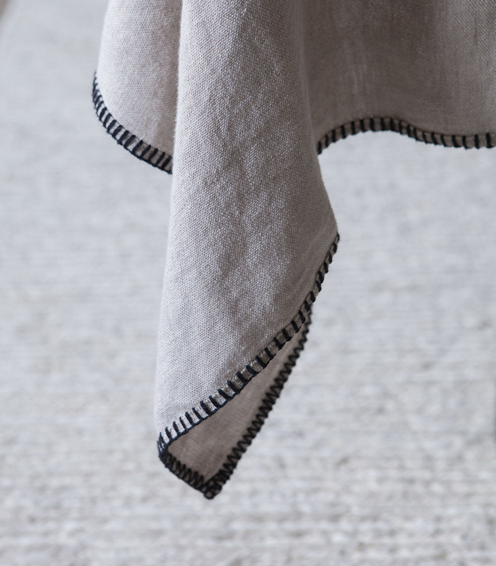 Sand washed linen table cloth 160x300cm