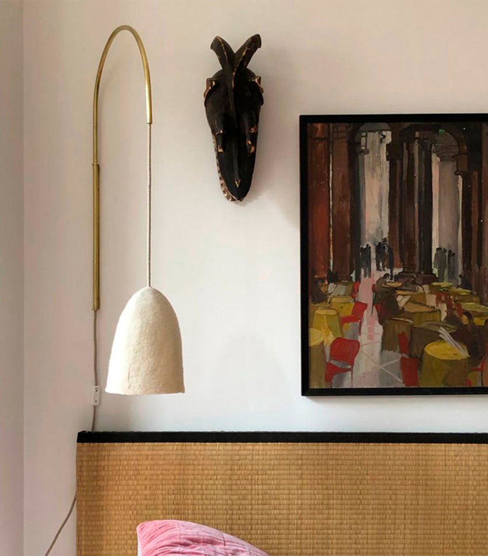 apply felt lampshade