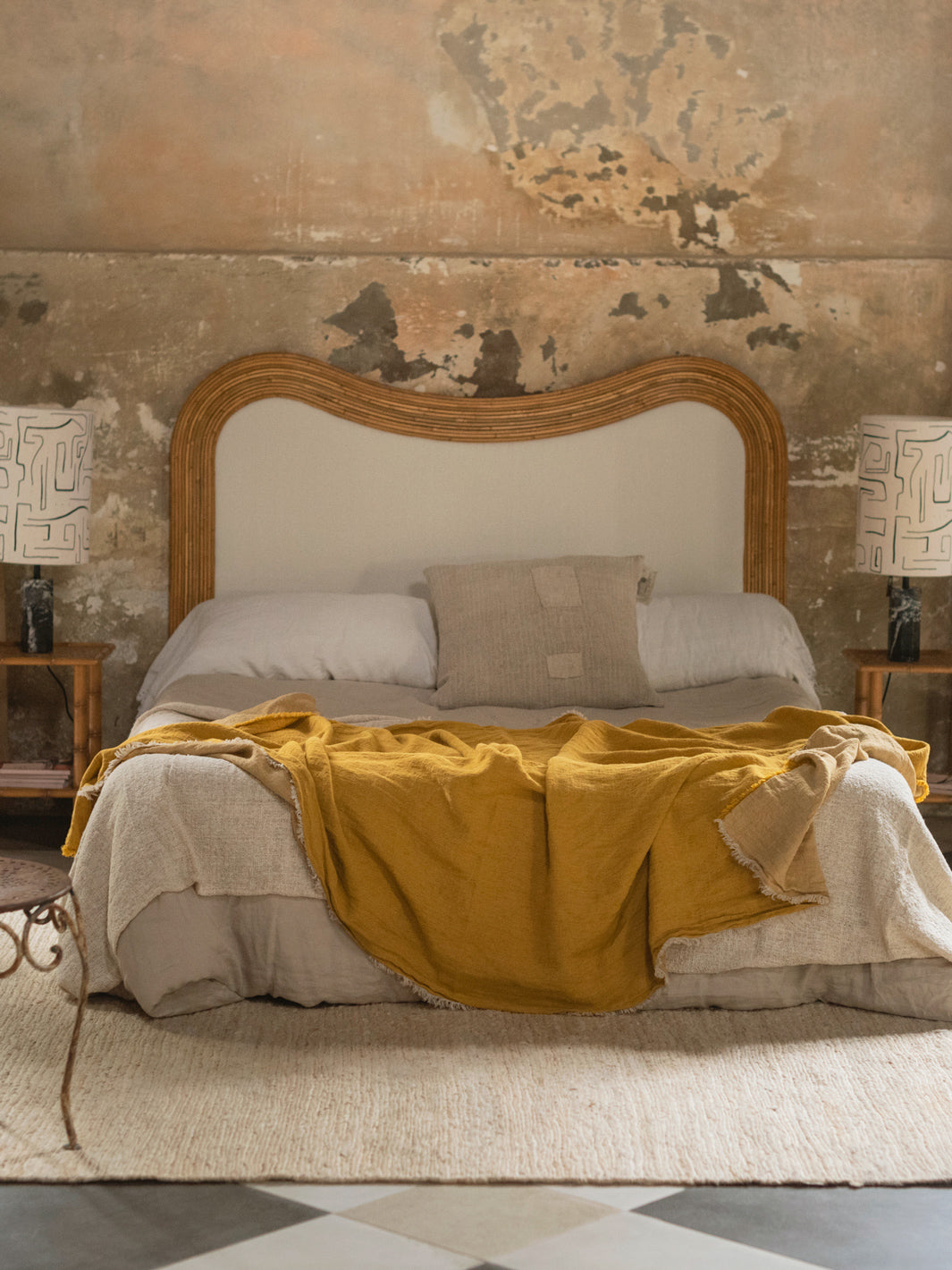 Cabecero Wave simétrico bambú