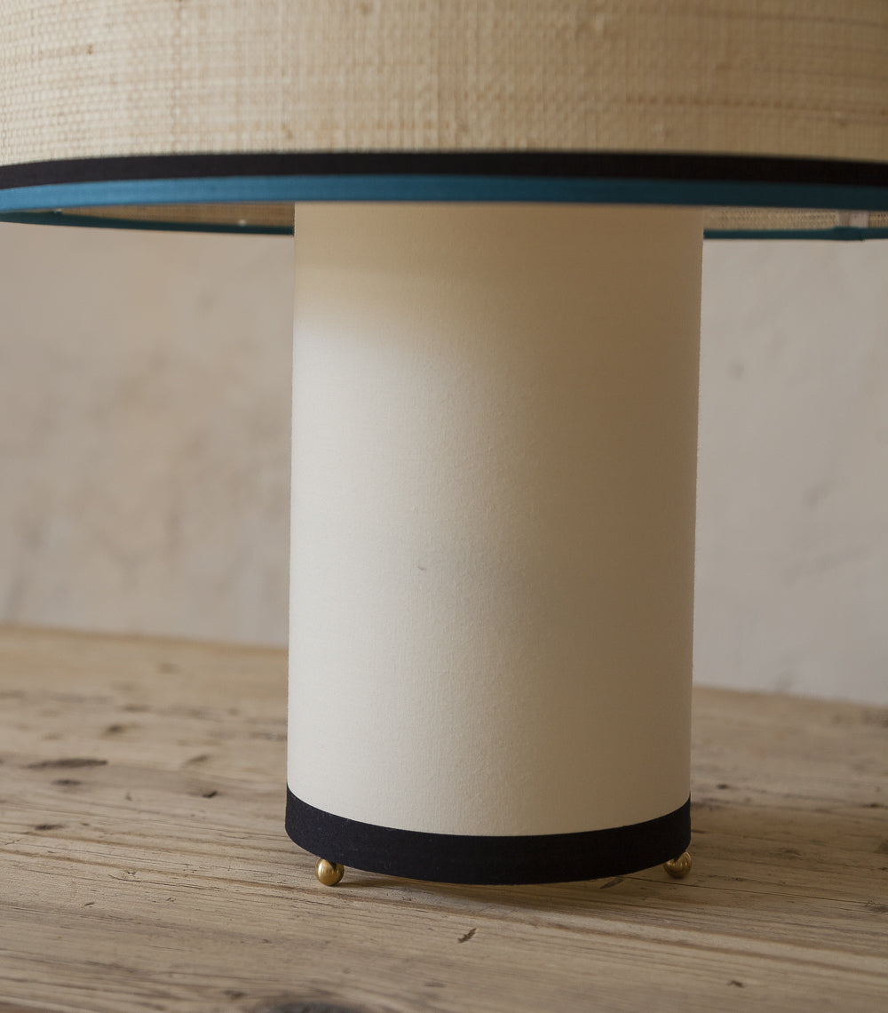 Lampe en coton et raphia Bianca