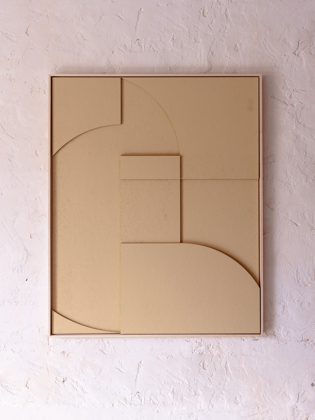 Framed geometric relief geometric picture sand "A" XL 100x123cm