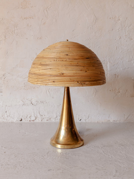 Italian handmade brass and bamboo lamp – Rue Vintage 74