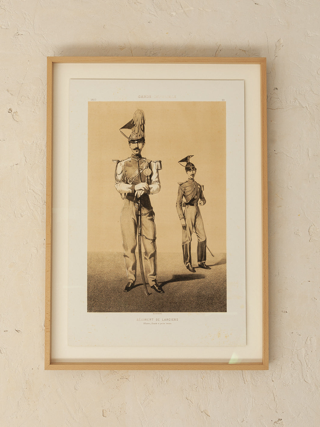 Grabado francés Guardia Imperial 1857