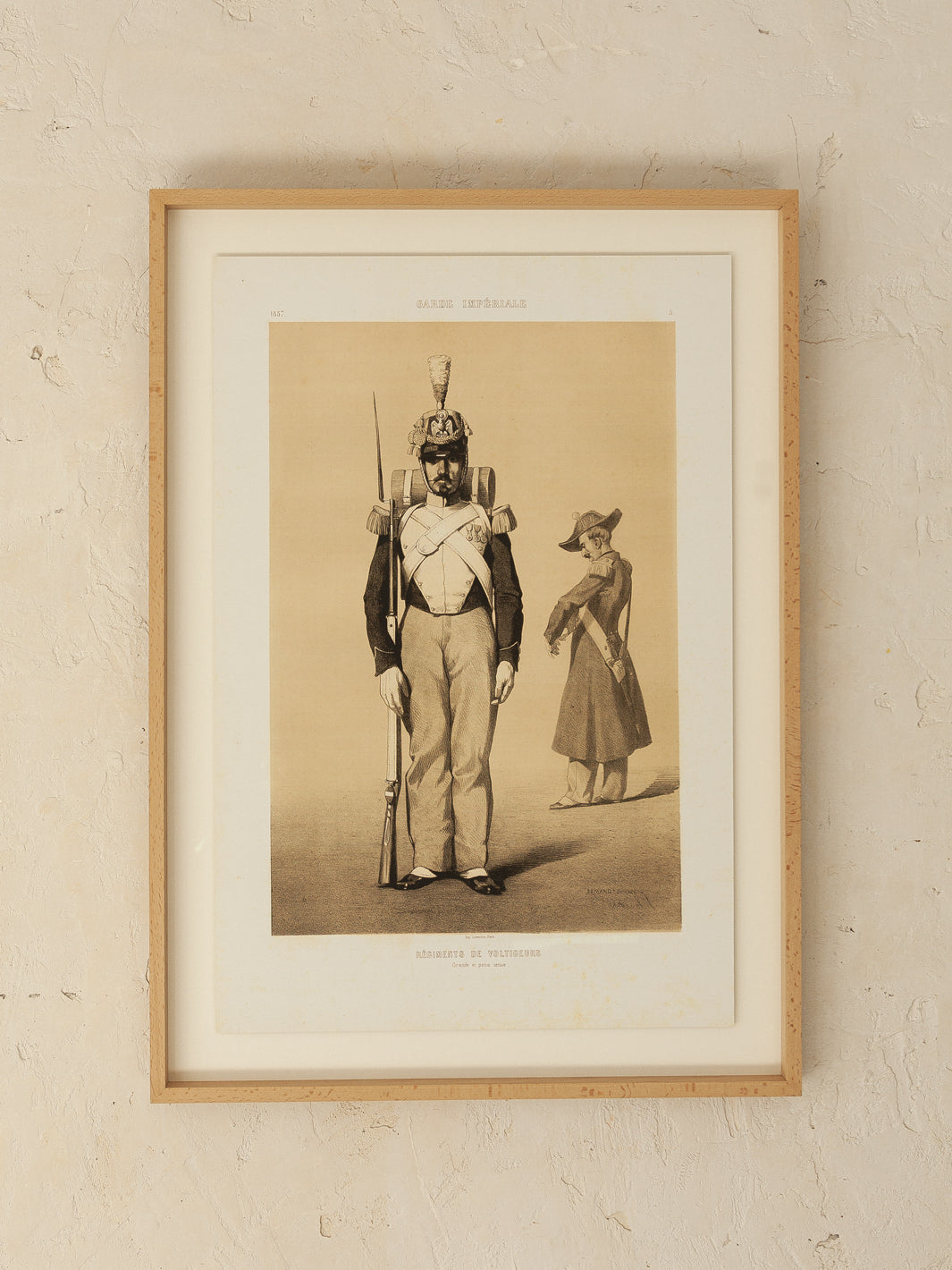 Grabado francés Guardia Imperial 1857