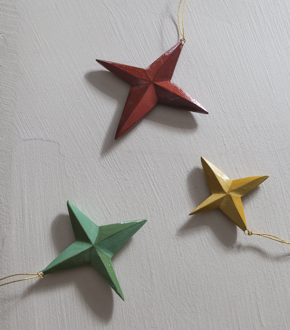 Set of Bicolor Christmas stars